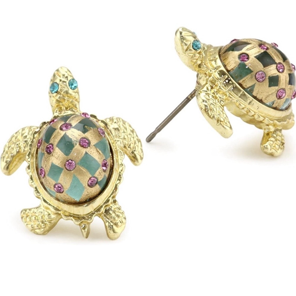 Betsey Johnson turtle earring NIB